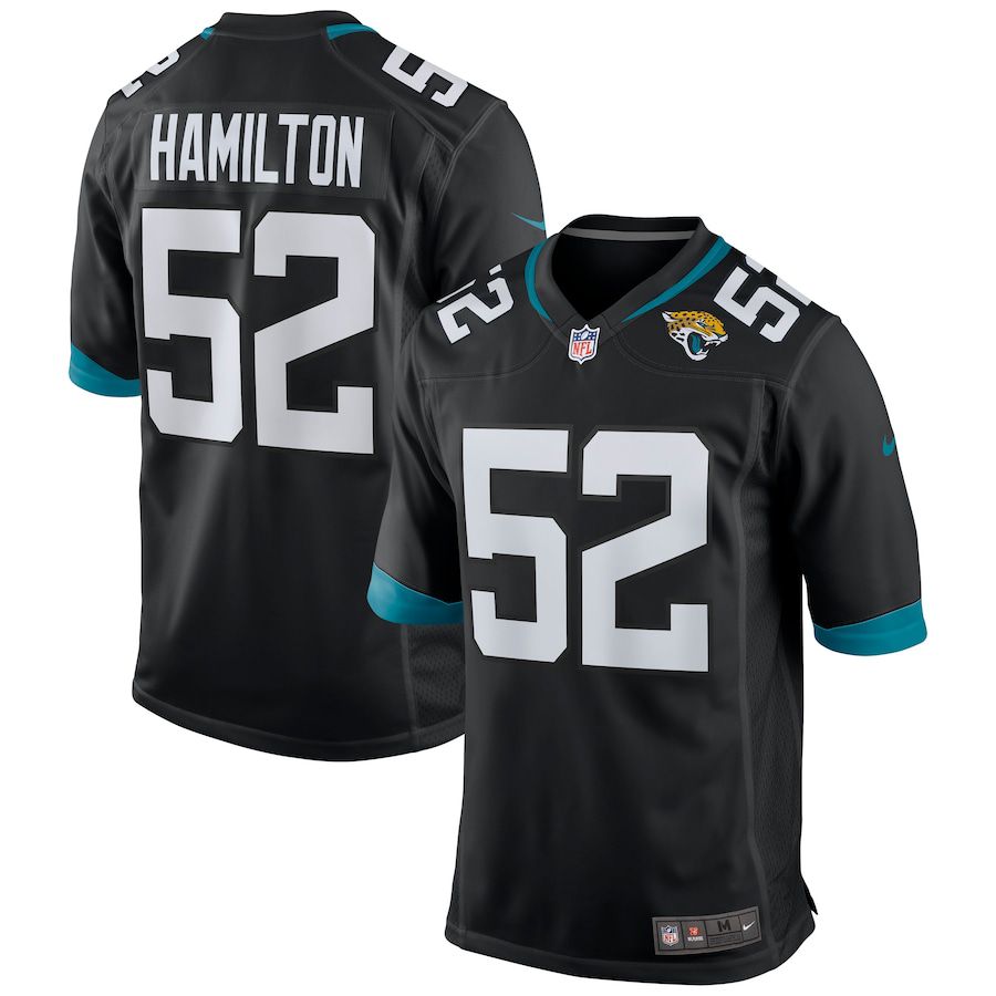 Men Jacksonville Jaguars #52 DaVon Hamilton Nike Black Game NFL Jersey